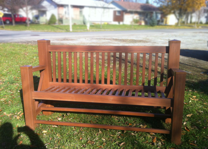 Vinyl bench