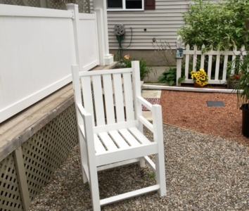 maintenance Free vinyl chair ,with captains  arms .