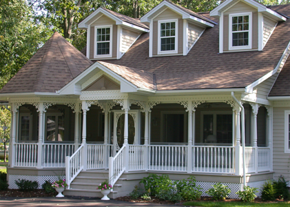 Vinyl Colonial Railing, located in the heart of Crystal Beach for a timeless look.