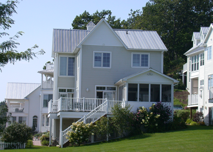 42 inch ridgeway vinyl railing, with custom stair railing